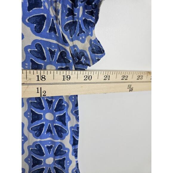 Vineyard Vines Lightweight Watercolor Geo Print Midi Dress Size Medium - Picture 6 of 6